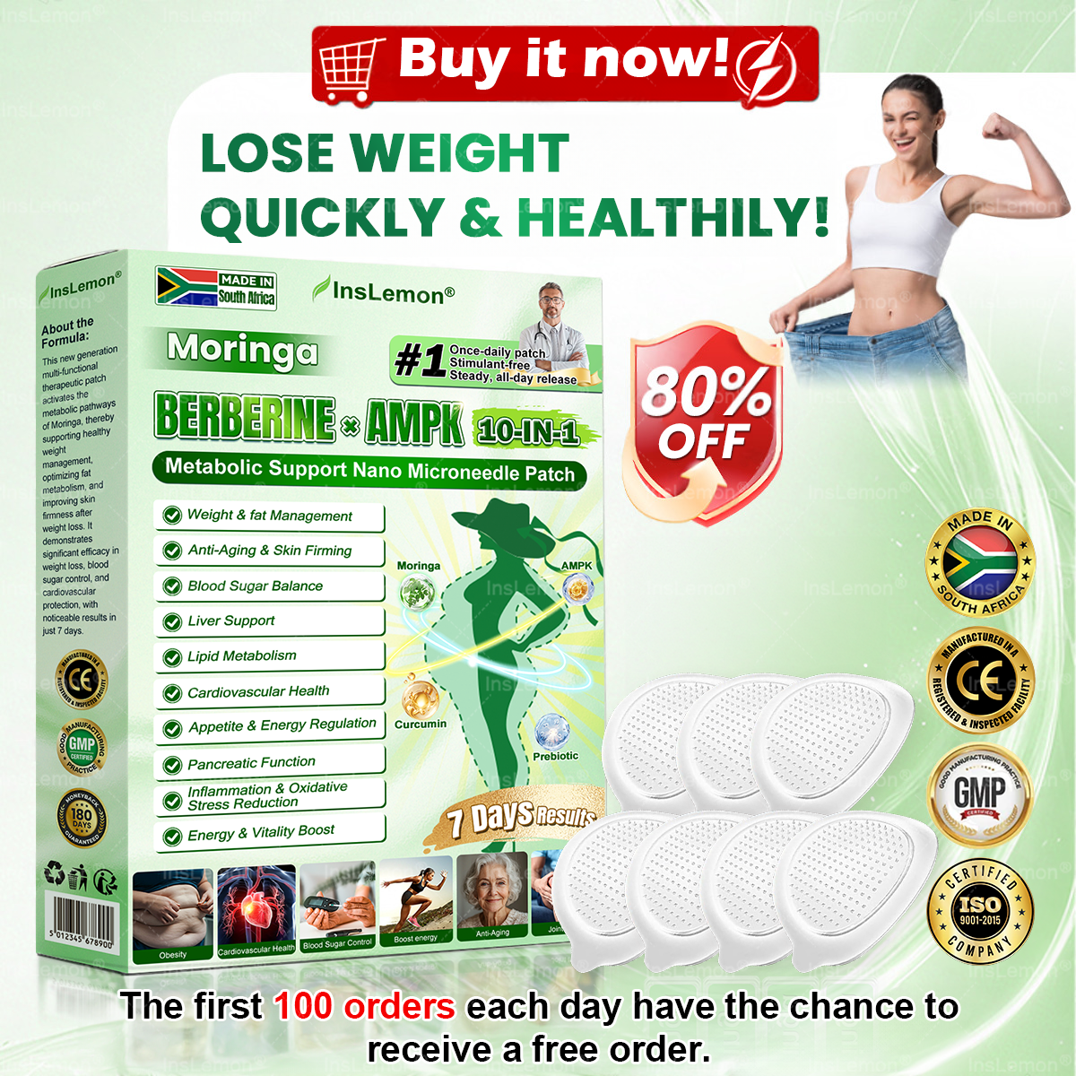 🌟𝐈𝐧𝐬𝐋𝐞𝐦𝐨𝐧® 𝗠𝗼𝗿𝗶𝗻𝗴𝗮 × 𝗕𝗲𝗿𝗯𝗲𝗿𝗶𝗻𝗲 × 𝗔𝗠𝗣𝗞 𝟭𝟬-𝗶𝗻-𝟭 𝗠𝗲𝘁𝗮𝗯𝗼𝗹𝗶𝗰 𝗦𝘂𝗽𝗽𝗼𝗿𝘁 𝗡𝗮𝗻𝗼 𝗠𝗶𝗰𝗿𝗼𝗻𝗲𝗲𝗱𝗹𝗲 𝗣𝗮𝘁𝗰𝗵(𝐉𝐮𝐬𝐭 𝐨𝐧𝐜𝐞 𝐚 𝐝𝐚𝐲, 𝐯𝐢𝐬𝐢𝐛𝐥𝐞 𝐜𝐡𝐚𝐧𝐠𝐞𝐬 𝐢𝐧 𝟕 𝐝𝐚𝐲𝐬） ✅ 𝐅𝐨𝐫 𝐨𝐛𝐞𝐬𝐢𝐭𝐲, 🅛🅞🅞🅢🅔 🅢🅚🅘🅝,𝐝𝐢𝐚𝐛𝐞𝐭𝐞𝐬, 𝐬𝐥𝐞𝐞𝐩 𝐚𝐩𝐧𝐞𝐚, 𝐣𝐨𝐢𝐧𝐭 𝐢𝐬𝐬𝐮𝐞𝐬, 𝐚𝐧𝐝 𝐦𝐨𝐫𝐞